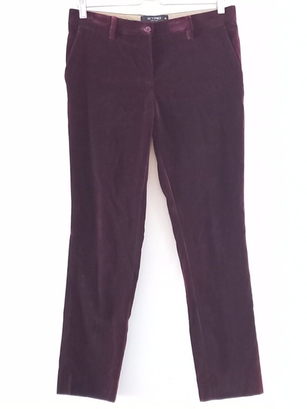 ETRO burgundy purple velvet pants
